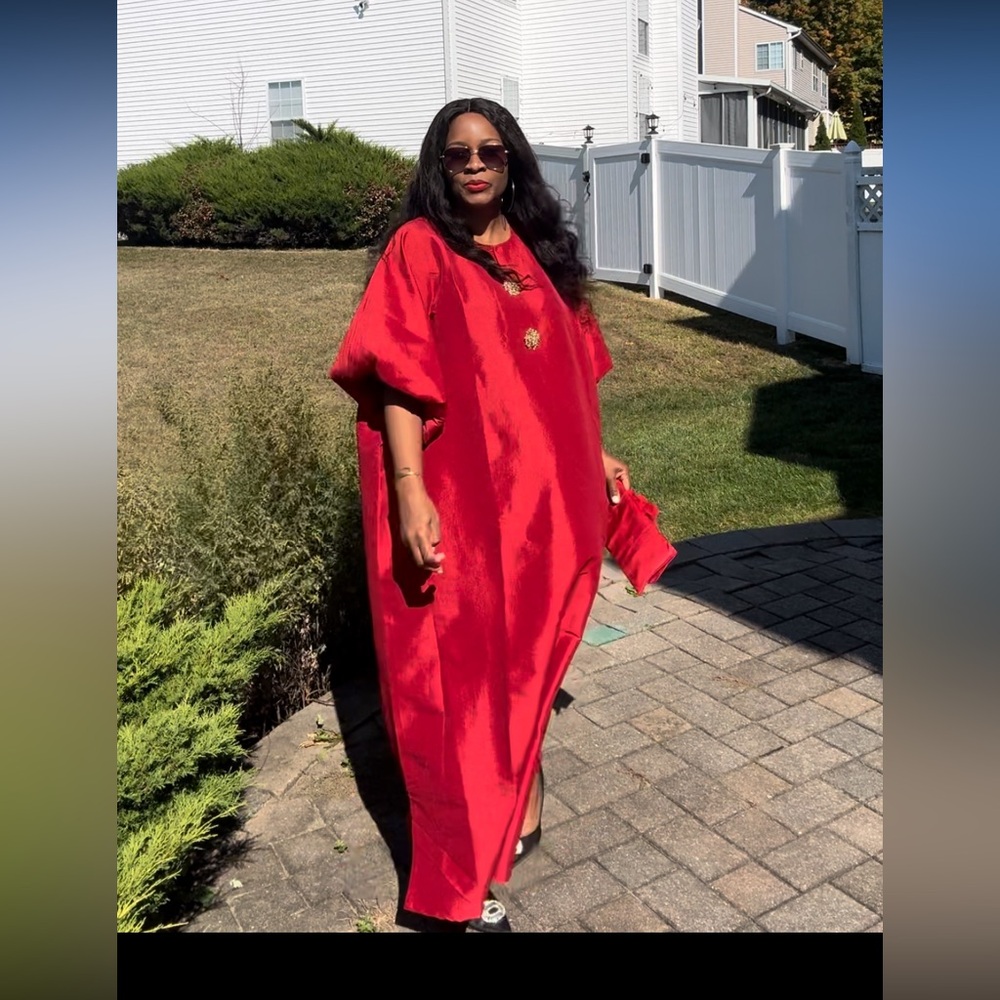 New Red Boubou gown. Elegant dress. African/ Nigerian style